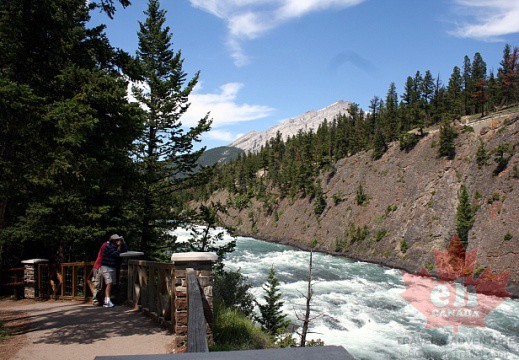 弓瀑布步道（Bow Falls Trail）的監視 - 加拿大艾伯塔省班夫（Banff）