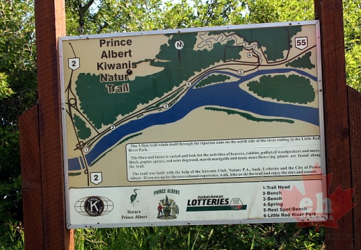 Kiwanis Nature Trail Map in Prince Albert