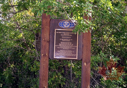 Plaque on the Kiwanis Nature Trail