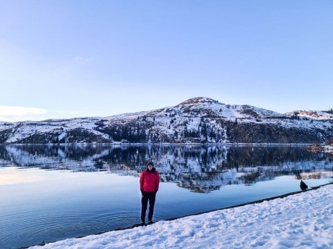 6汽車可以提高在北方Okanagan-Kalamalka湖省立公園