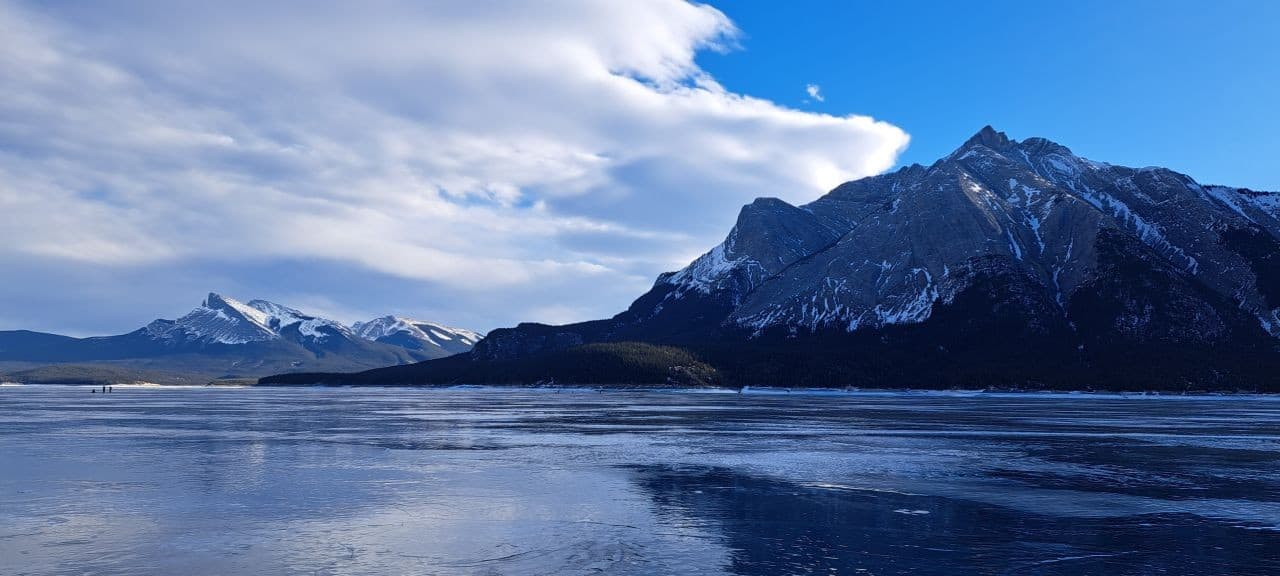 A view of the Rocky Mountains in David Thompson Country in Alberta Canada.