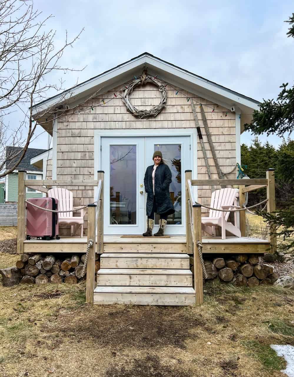 A Little Cup of Sea beach hut is a unique must do attraction  - When your pink luggage pairs perfectly with the girly “she shed” vibes at A Little Cup of Sea. Located in Colliers, Newfoundland and Labrador, Canada, the hut overlooks Conception Harbour.